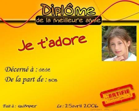 dipl&ocirc;me !! pour twa mon ami d&eacute;d&eacute; ^^
